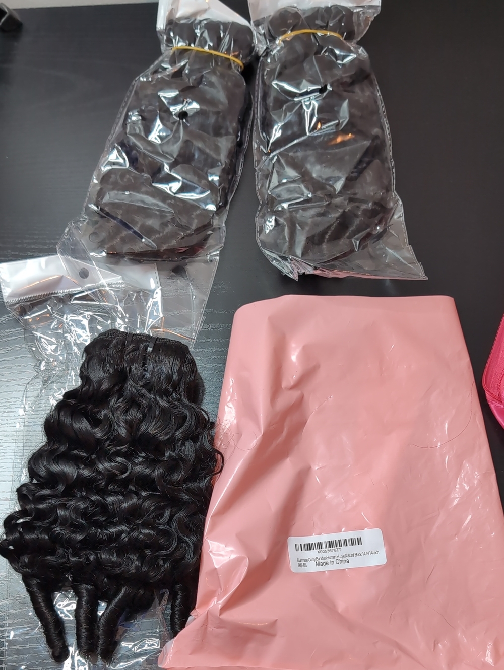 14 14 14 In 15a Burmese Curly Bundles With Spiral Ends Human Hair Quick Weave